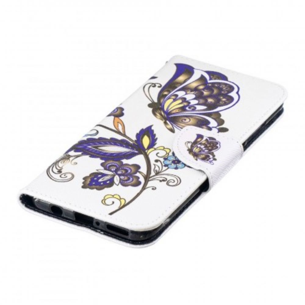 Flip Case Für Huawei P30 Lite Schmetterlings-tattoo