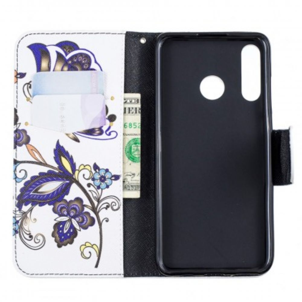 Flip Case Für Huawei P30 Lite Schmetterlings-tattoo