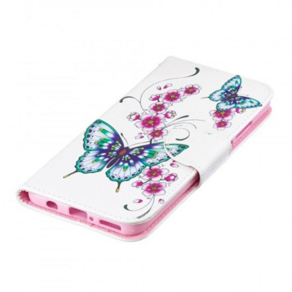 Flip Case Für Huawei P30 Lite Wunderbare Schmetterlinge