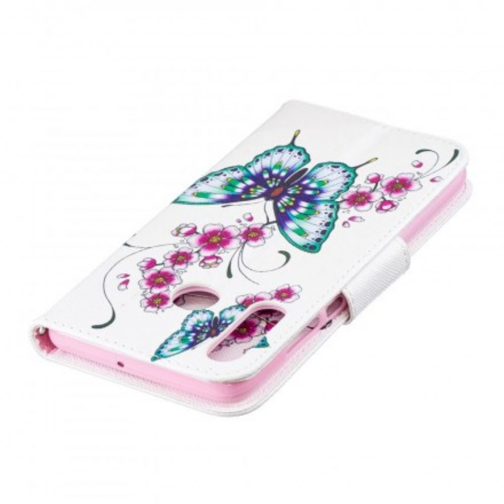 Flip Case Für Huawei P30 Lite Wunderbare Schmetterlinge