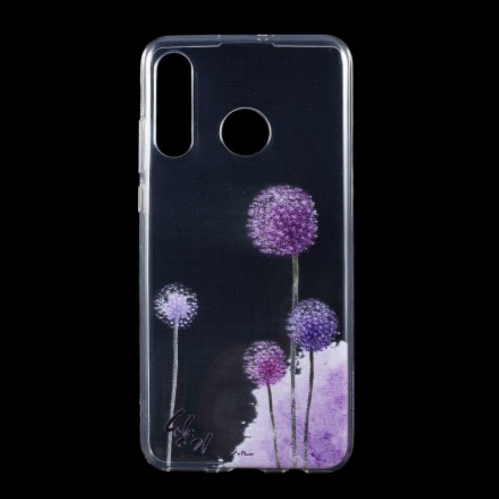 Handyhülle Für Huawei P30 Lite Transparenter Bunter Löwenzahn