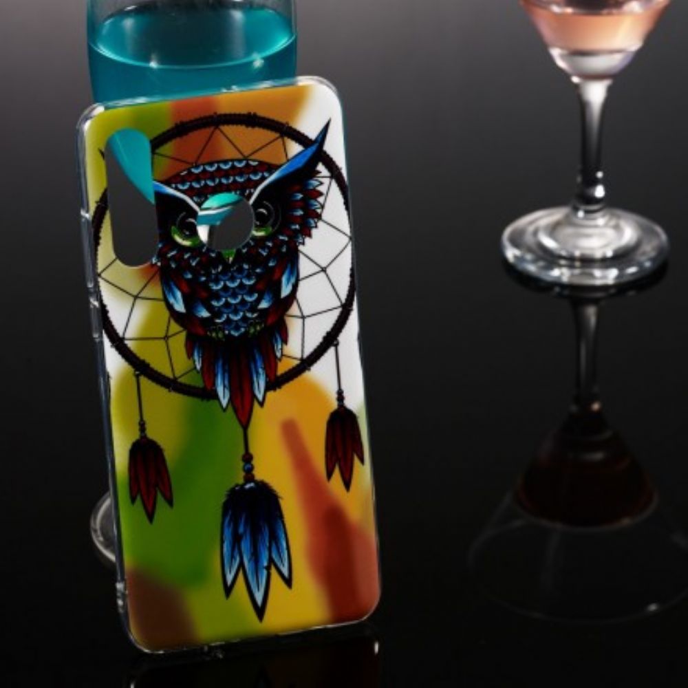 Hülle Für Huawei P30 Lite Fluoreszierender Eulen-traumfänger