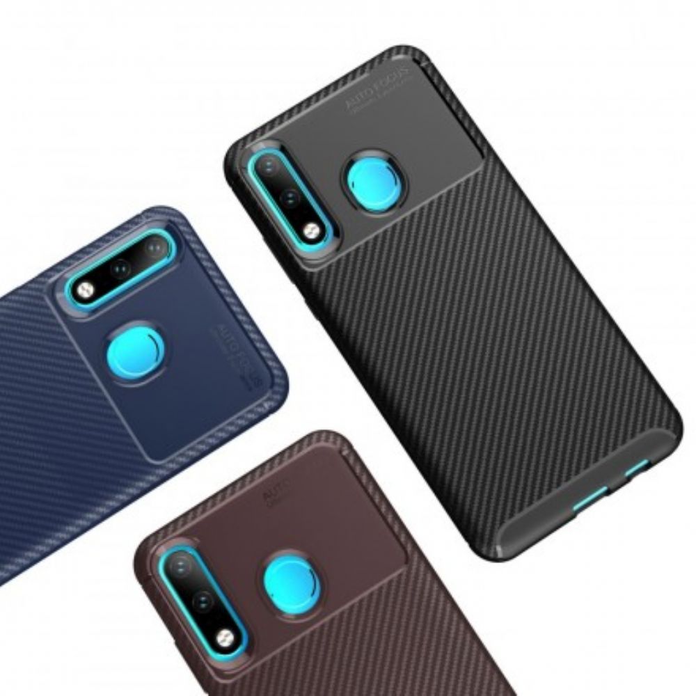 Hülle Für Huawei P30 Lite Kohlefaserstrukturschlauch