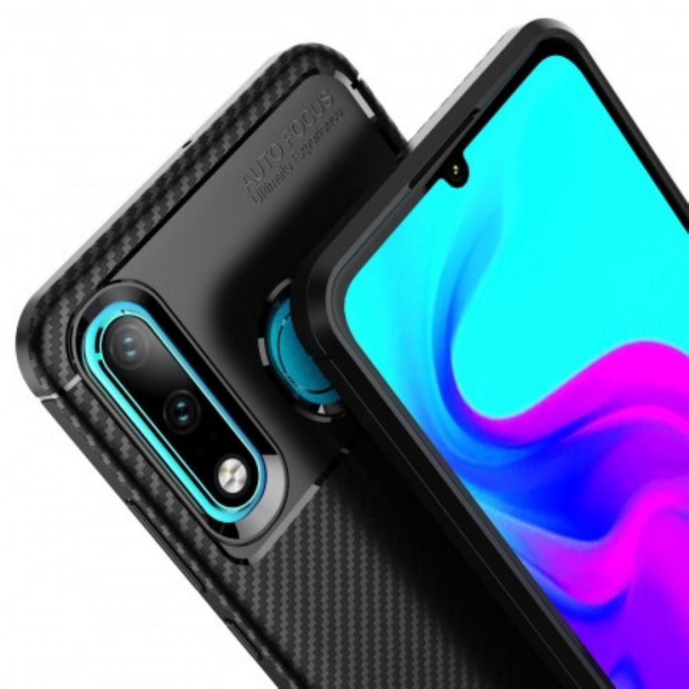 Hülle Für Huawei P30 Lite Kohlefaserstrukturschlauch
