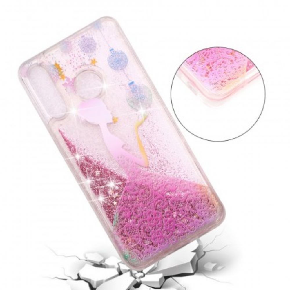 Hülle Für Huawei P30 Lite Transparentes Glitzerkleid