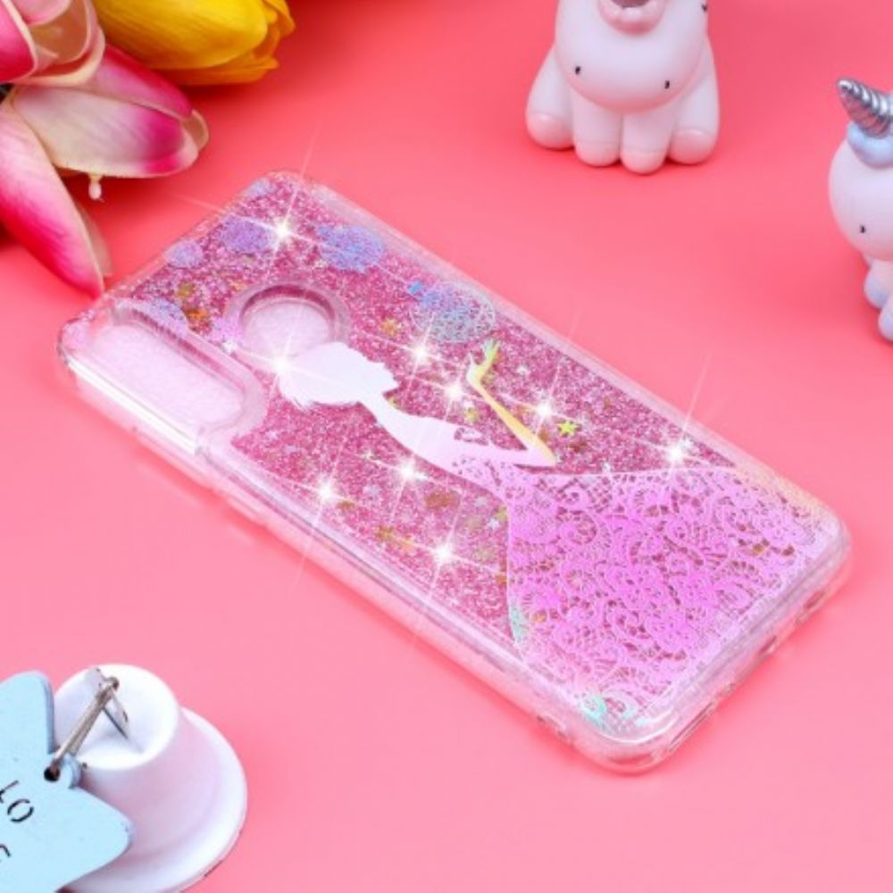 Hülle Für Huawei P30 Lite Transparentes Glitzerkleid