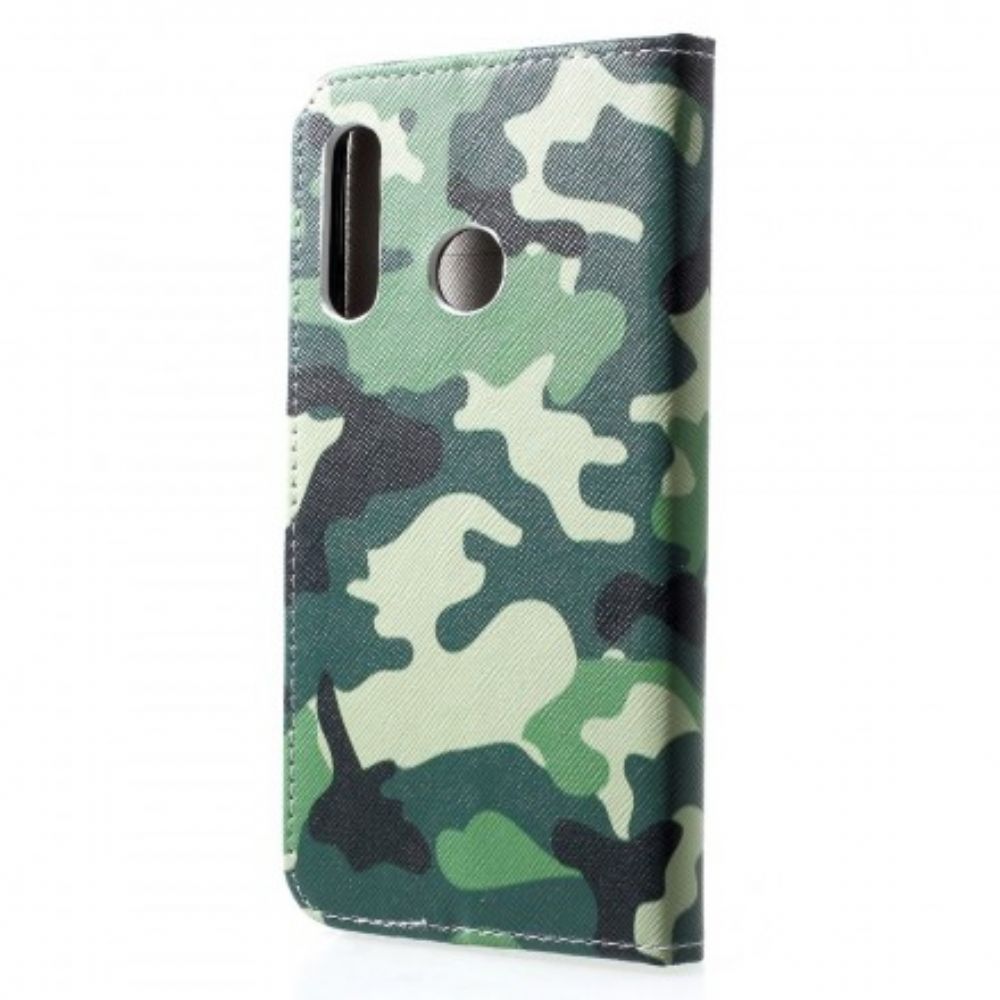 Lederhüllen Für Huawei P30 Lite Militärische Tarnung