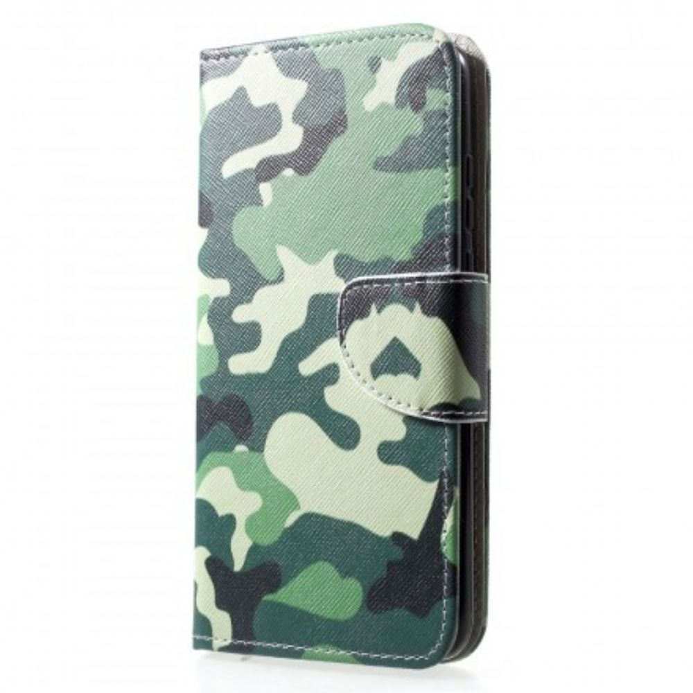 Lederhüllen Für Huawei P30 Lite Militärische Tarnung