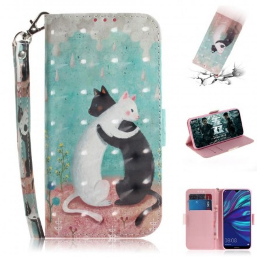 Lederhüllen Für Huawei P30 Lite Mit Kordel Tanga-katzenfreunde