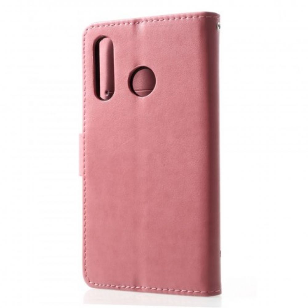 Lederhüllen Für Huawei P30 Lite Mit Kordel Tanga Schmetterlinge Und Blumen