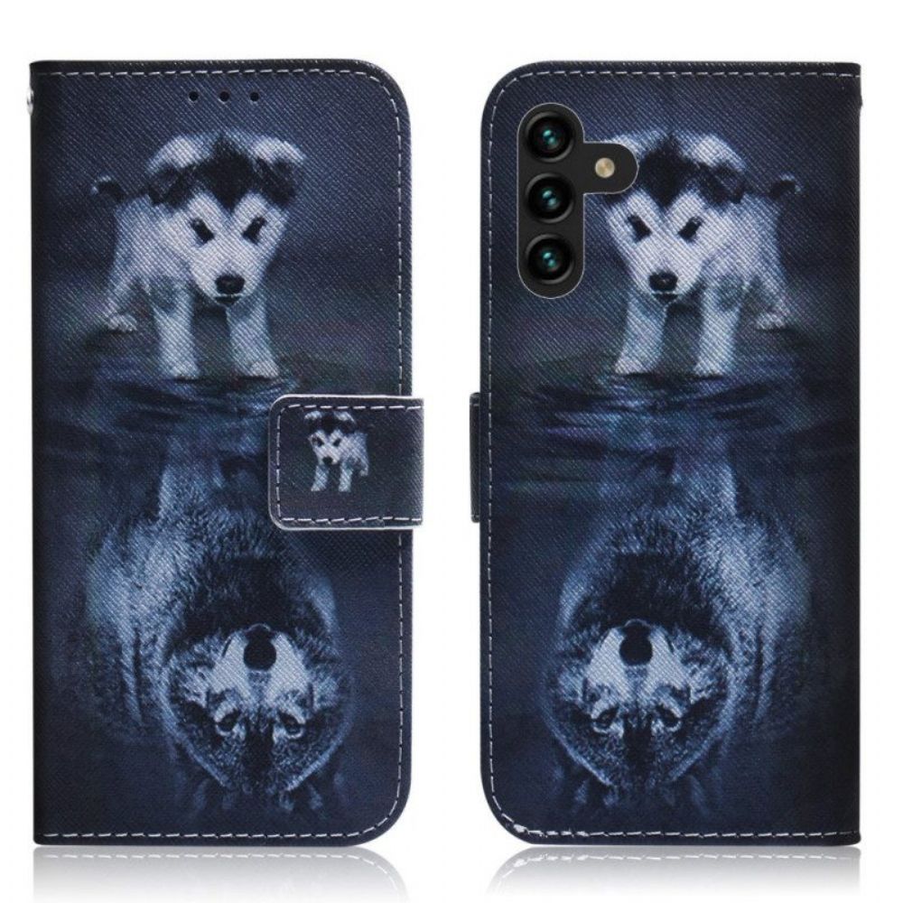 Flip Case Für Samsung Galaxy A13 5G / A04s Ernesto Der Wolf