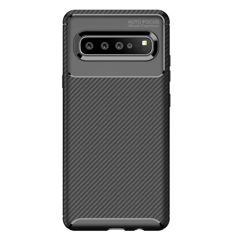 Handyhülle Für Samsung Galaxy S10 5G Flexible Kohlefaserstruktur