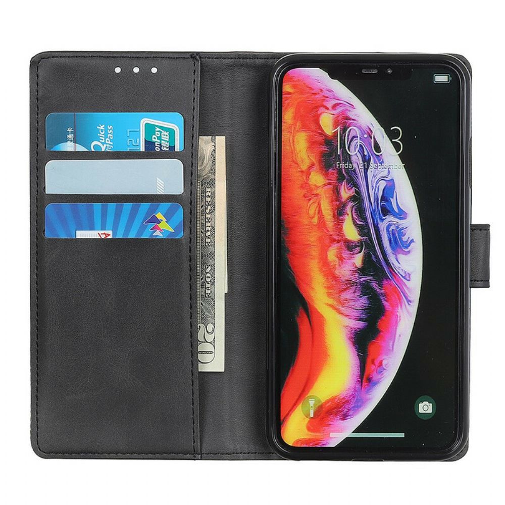 Lederhüllen Für Samsung Galaxy S10 5G Retro-mattleder-effekt