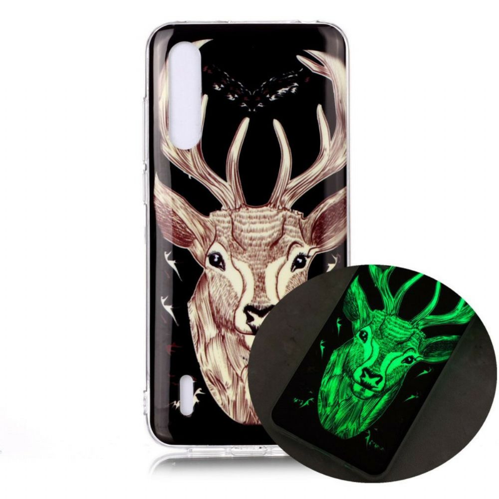 Handyhülle Für Xiaomi Mi A3 Fluoreszierender Majestätischer Hirsch