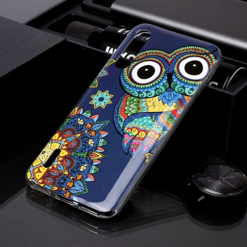 Hülle Für Xiaomi Mi A3 Fluoreszierende Mandala-eule
