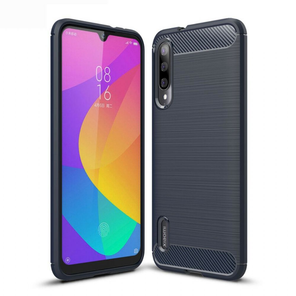 Hülle Für Xiaomi Mi A3 Gebürstete Kohlefaser