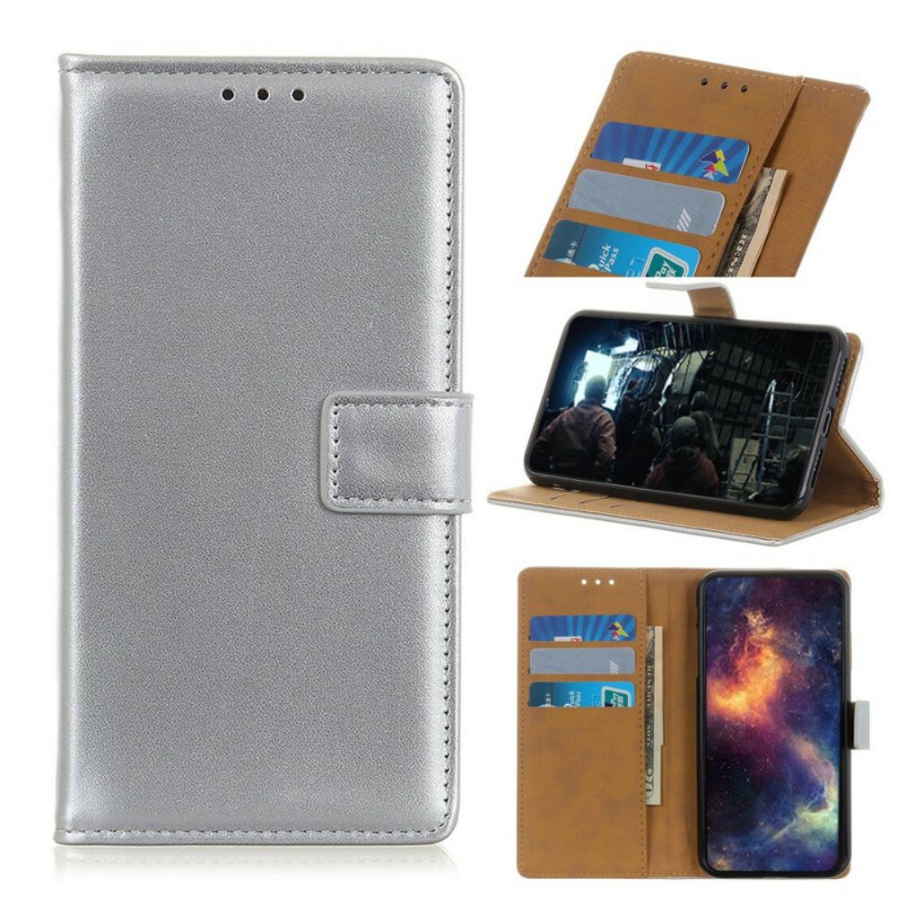 Flip Case Für Samsung Galaxy A20s Einfaches Kunstleder