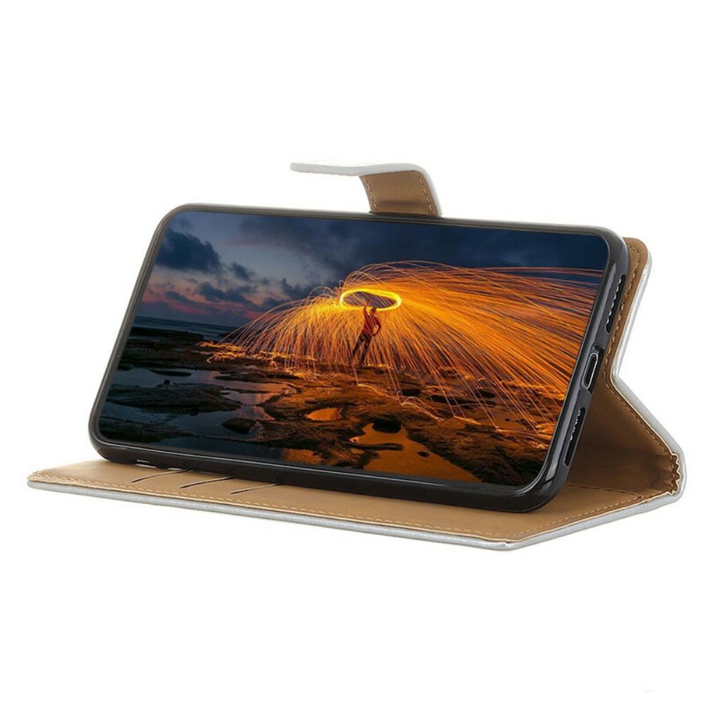Flip Case Für Samsung Galaxy A20s Einfaches Kunstleder