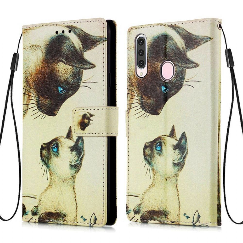 Flip Case Für Samsung Galaxy A20s Kätzchen Und Mama