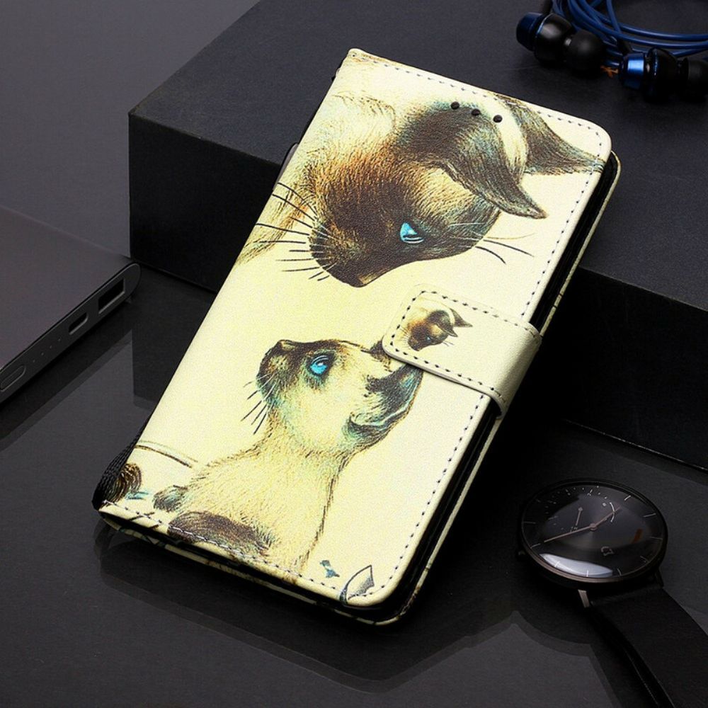 Flip Case Für Samsung Galaxy A20s Kätzchen Und Mama