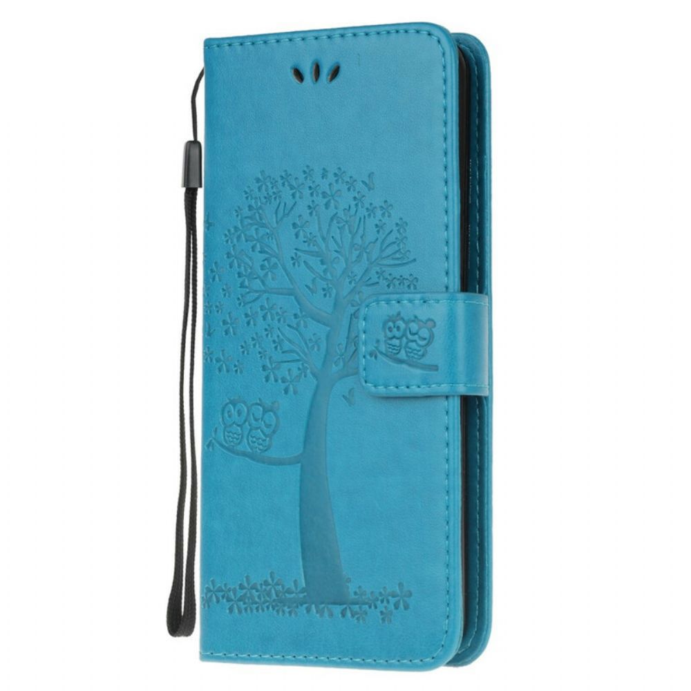 Flip Case Für Samsung Galaxy A20s Mit Kordel Baum Und Riemcheneulen