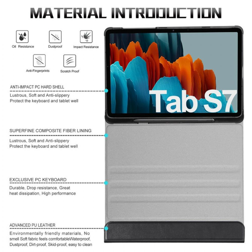 Case Für Samsung Galaxy Tab S7 / Tab S8 Erstklassiger Lederstil