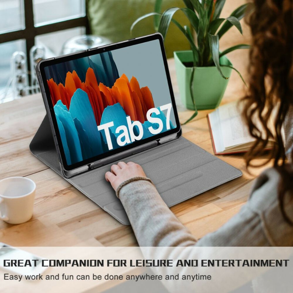 Case Für Samsung Galaxy Tab S7 / Tab S8 Erstklassiger Lederstil