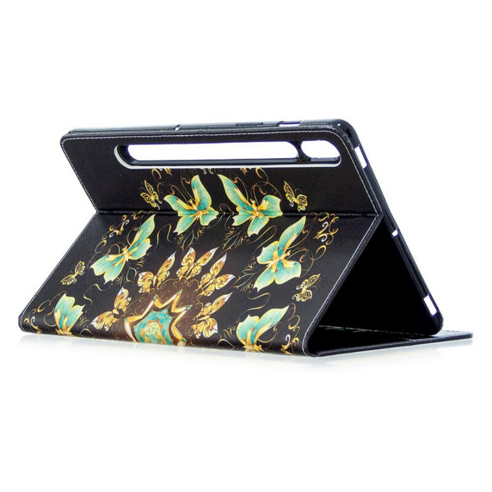 Case Für Samsung Galaxy Tab S7 / Tab S8 Schmetterlinge Art.-nr