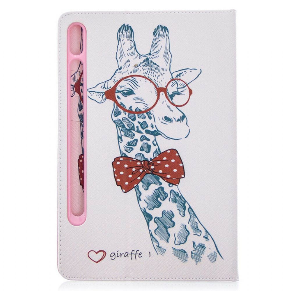 Flip Case Für Samsung Galaxy Tab S7 / Tab S8 Giraffen-druckdesign