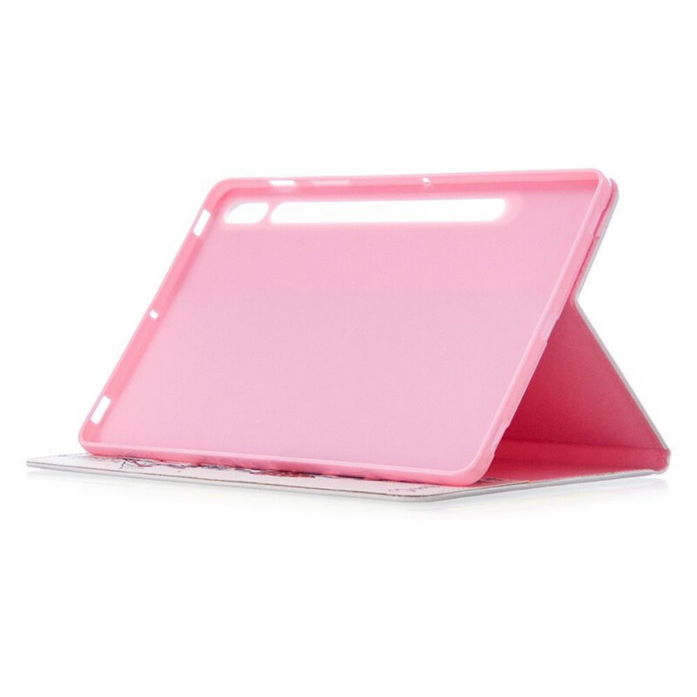 Flip Case Für Samsung Galaxy Tab S7 / Tab S8 Giraffen-druckdesign