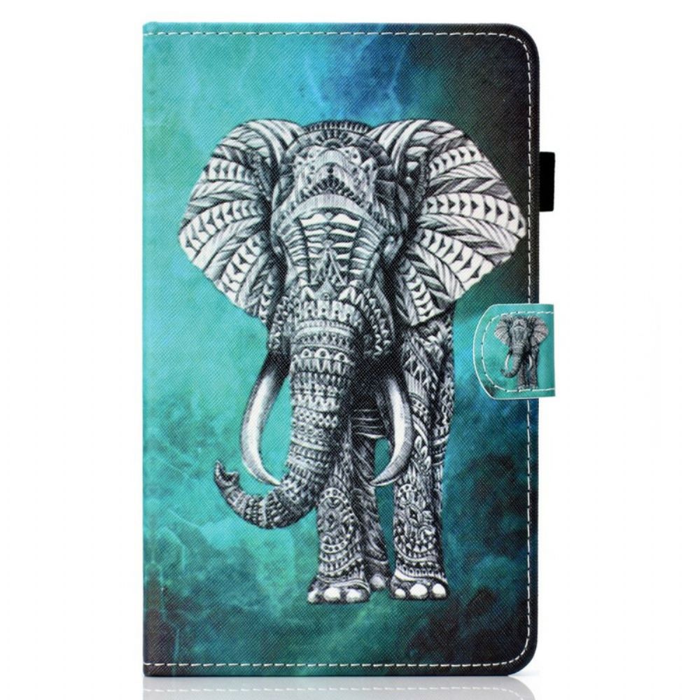 Lederhüllen Für Samsung Galaxy Tab S7 / Tab S8 Stammes-elefant
