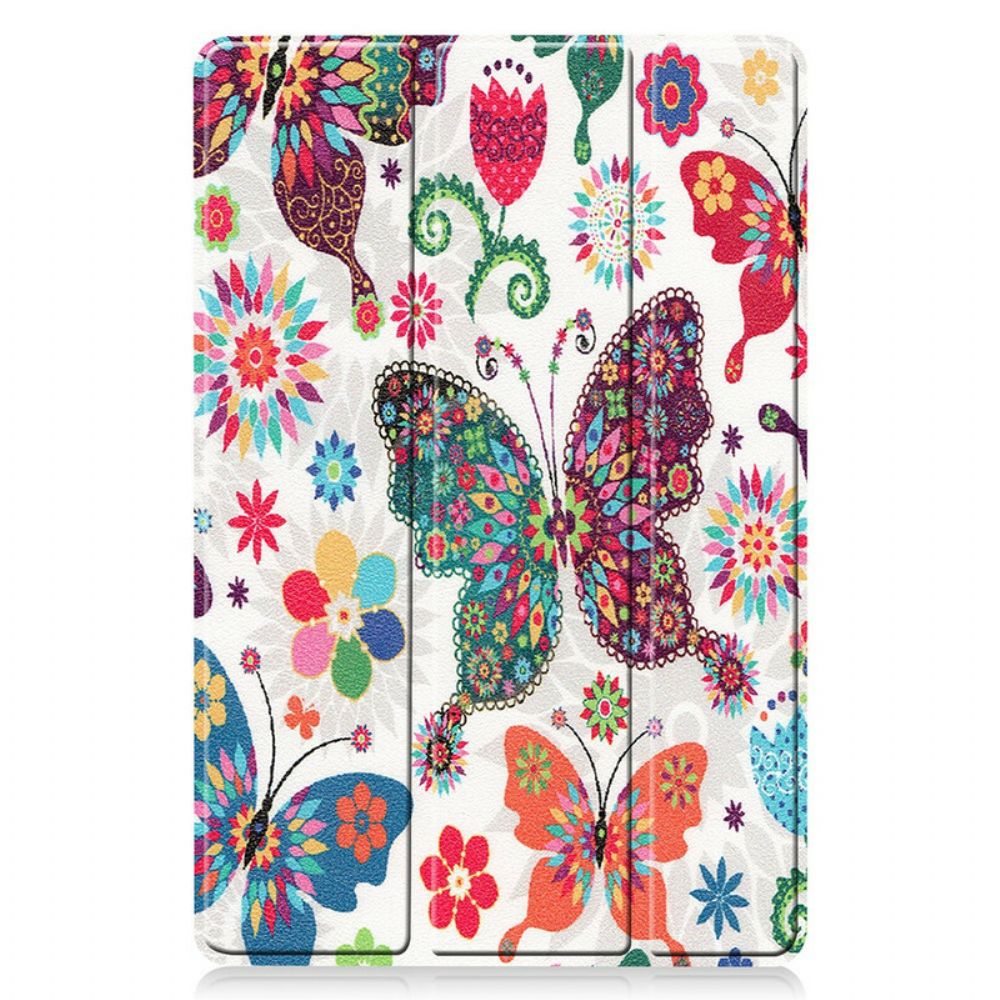 Schutzhülle Für Samsung Galaxy Tab S7 / Tab S8 Vintage Blumen-stifthalter