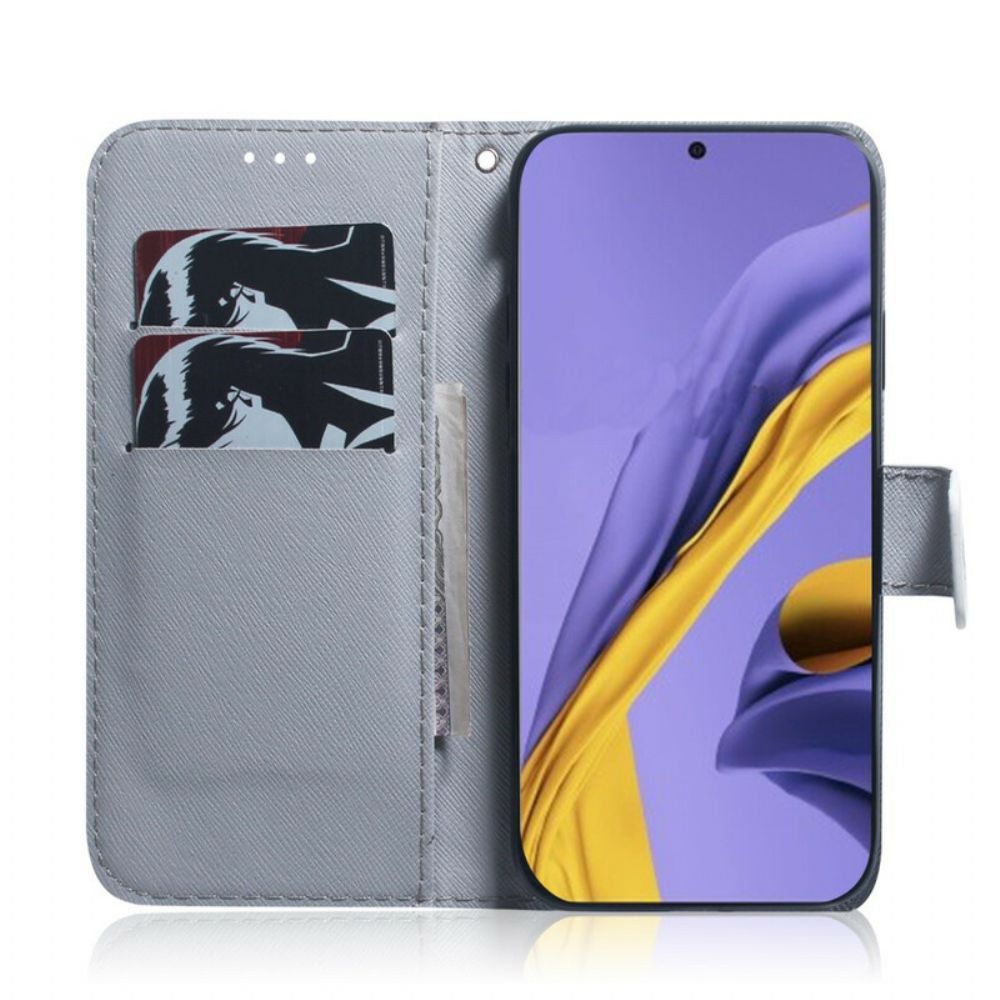 Flip Case Für Samsung Galaxy A51 Blühender Ast