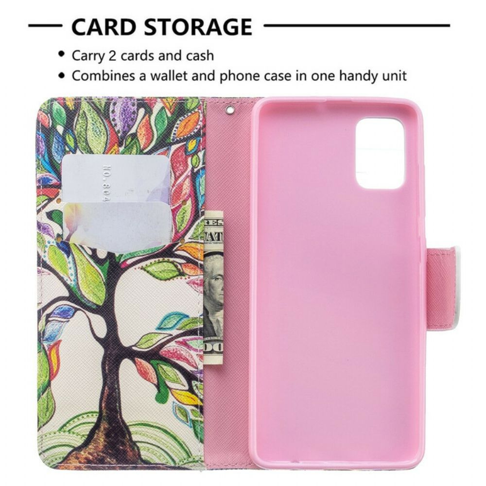Flip Case Für Samsung Galaxy A51 Farbiger Baum