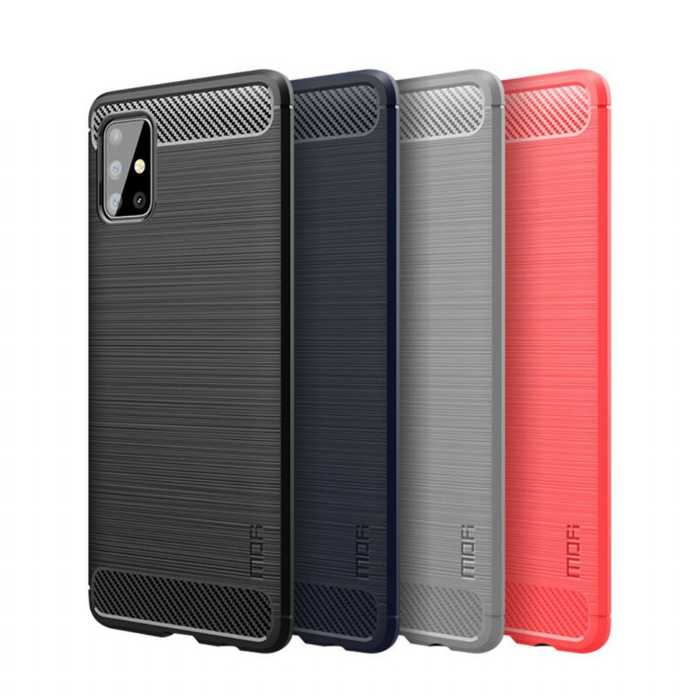Hülle Für Samsung Galaxy A51 Mofi Gebürstete Kohlefaser