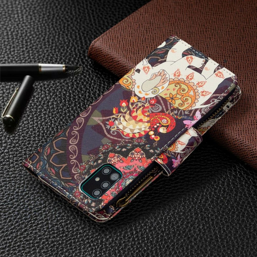 Lederhüllen Für Samsung Galaxy A51 Elefantentasche Mit Reißverschluss