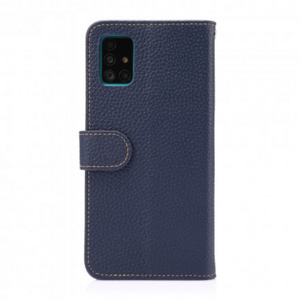 Lederhüllen Für Samsung Galaxy A51 Litschi Khazneh Leder