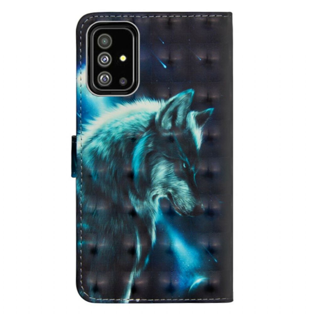 Lederhüllen Für Samsung Galaxy A51 Majestätischer Wolf