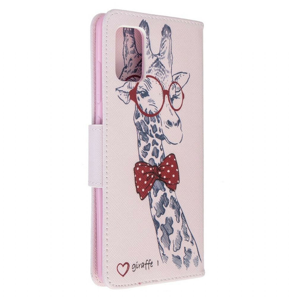 Lederhüllen Für Samsung Galaxy A51 Nerdige Giraffe