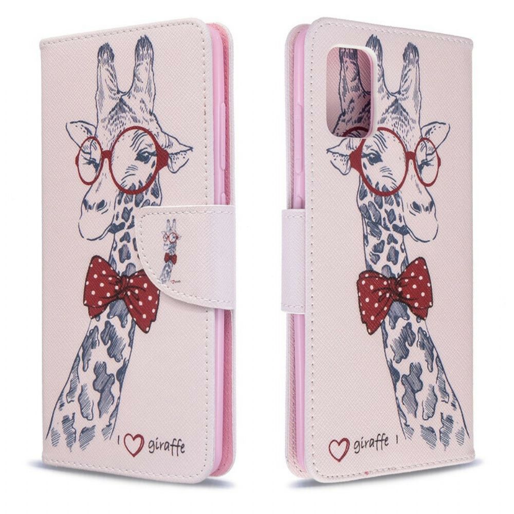 Lederhüllen Für Samsung Galaxy A51 Nerdige Giraffe