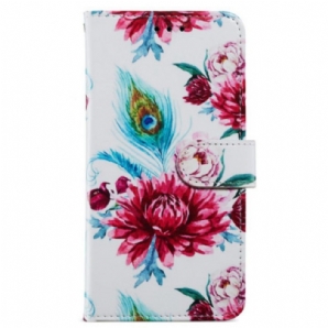 Flip Case Für Google Pixel 7A Blumen-