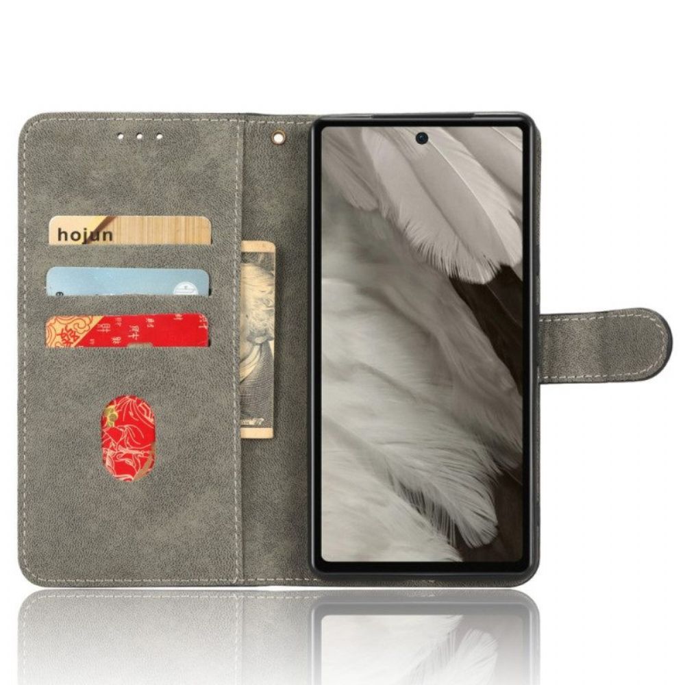 Flip Case Für Google Pixel 7A Klassisches Rfid