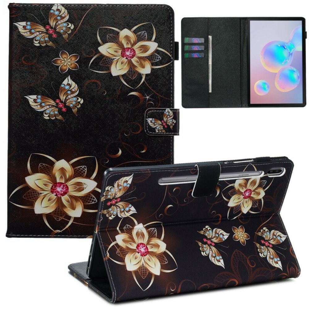 Flip Case Für Samsung Galaxy Tab S6 Kostbare Schmetterlinge