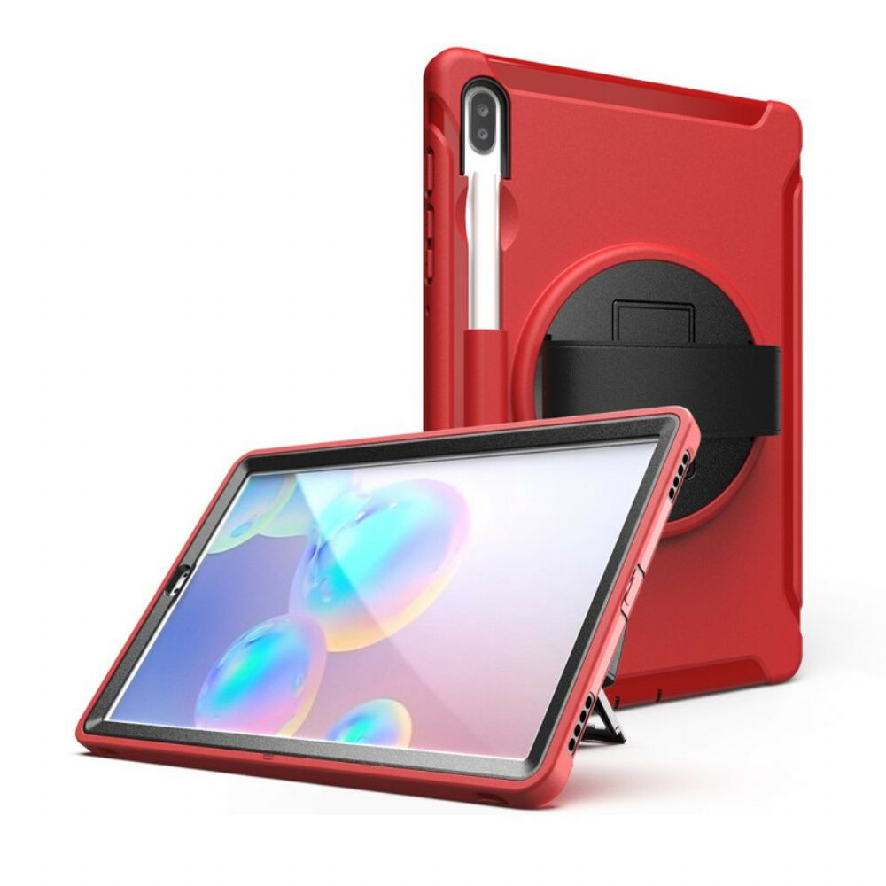 Hülle Für Samsung Galaxy Tab S6 Schutzhülle Dreifacher Schutz Mit Riemen Und Halterung