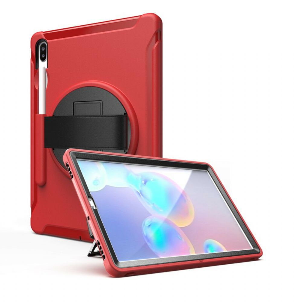 Hülle Für Samsung Galaxy Tab S6 Schutzhülle Dreifacher Schutz Mit Riemen Und Halterung