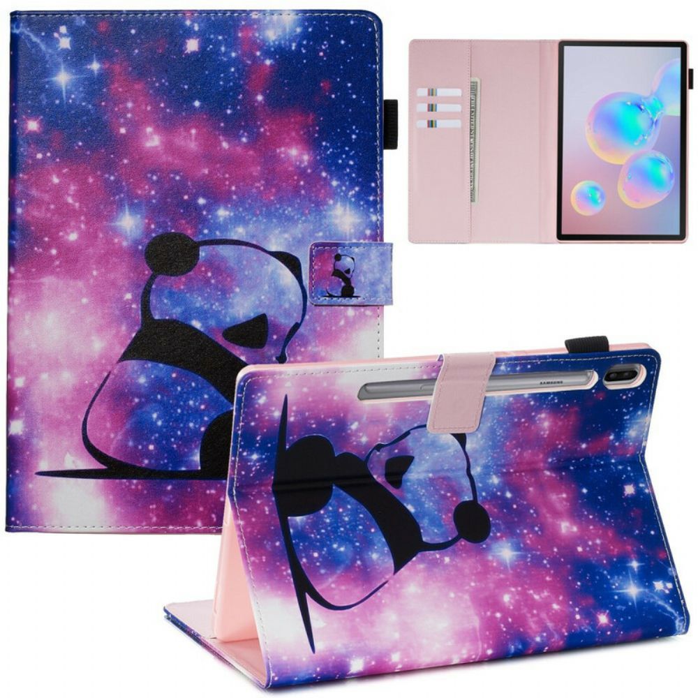 Lederhüllen Für Samsung Galaxy Tab S6 Panda-weltraum