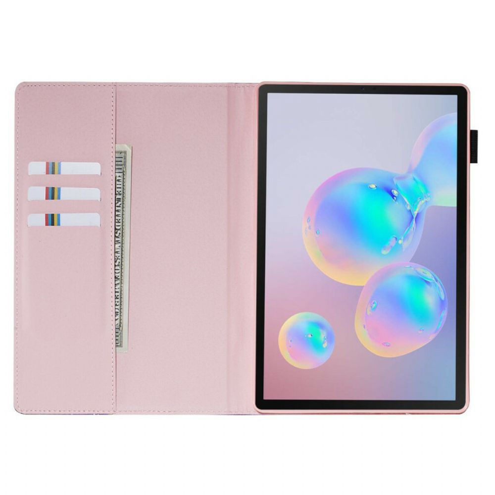 Lederhüllen Für Samsung Galaxy Tab S6 Panda-weltraum