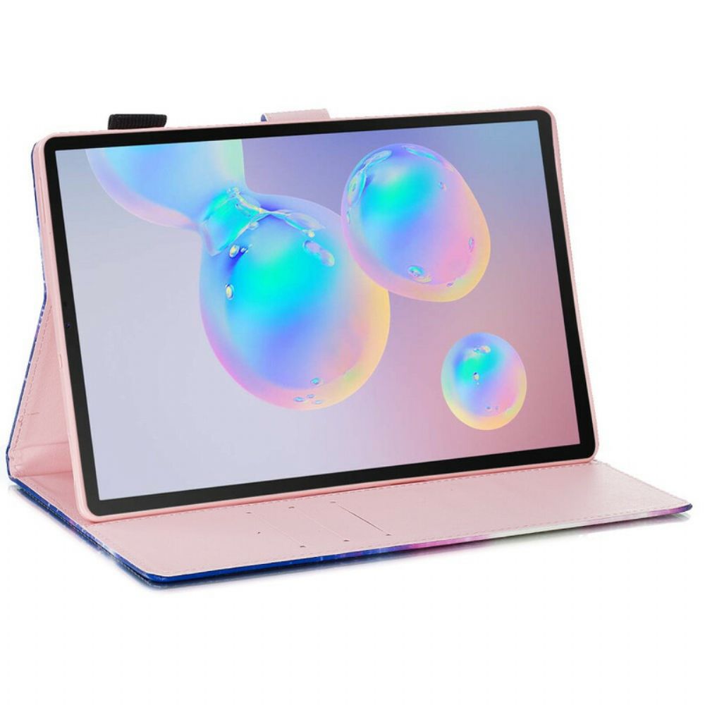 Lederhüllen Für Samsung Galaxy Tab S6 Panda-weltraum