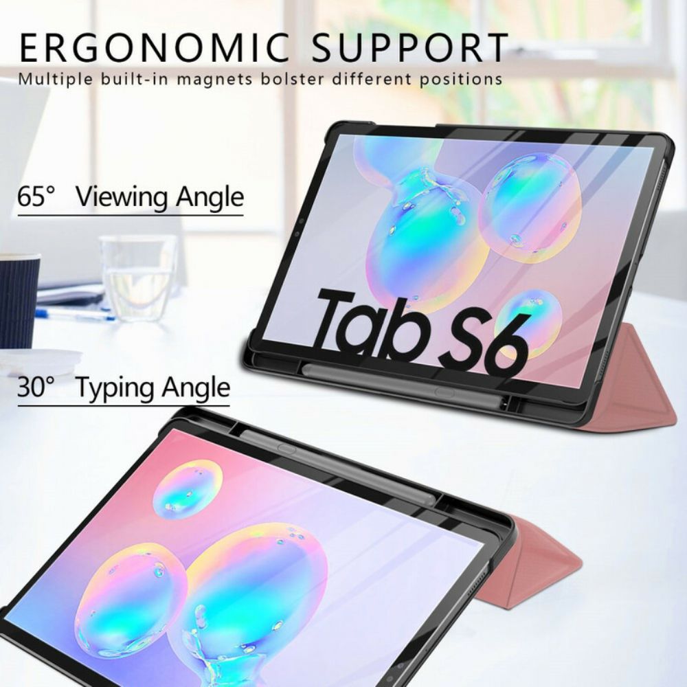 Schutzhülle Für Samsung Galaxy Tab S6 Dreifach Gefalteter Stifthalter