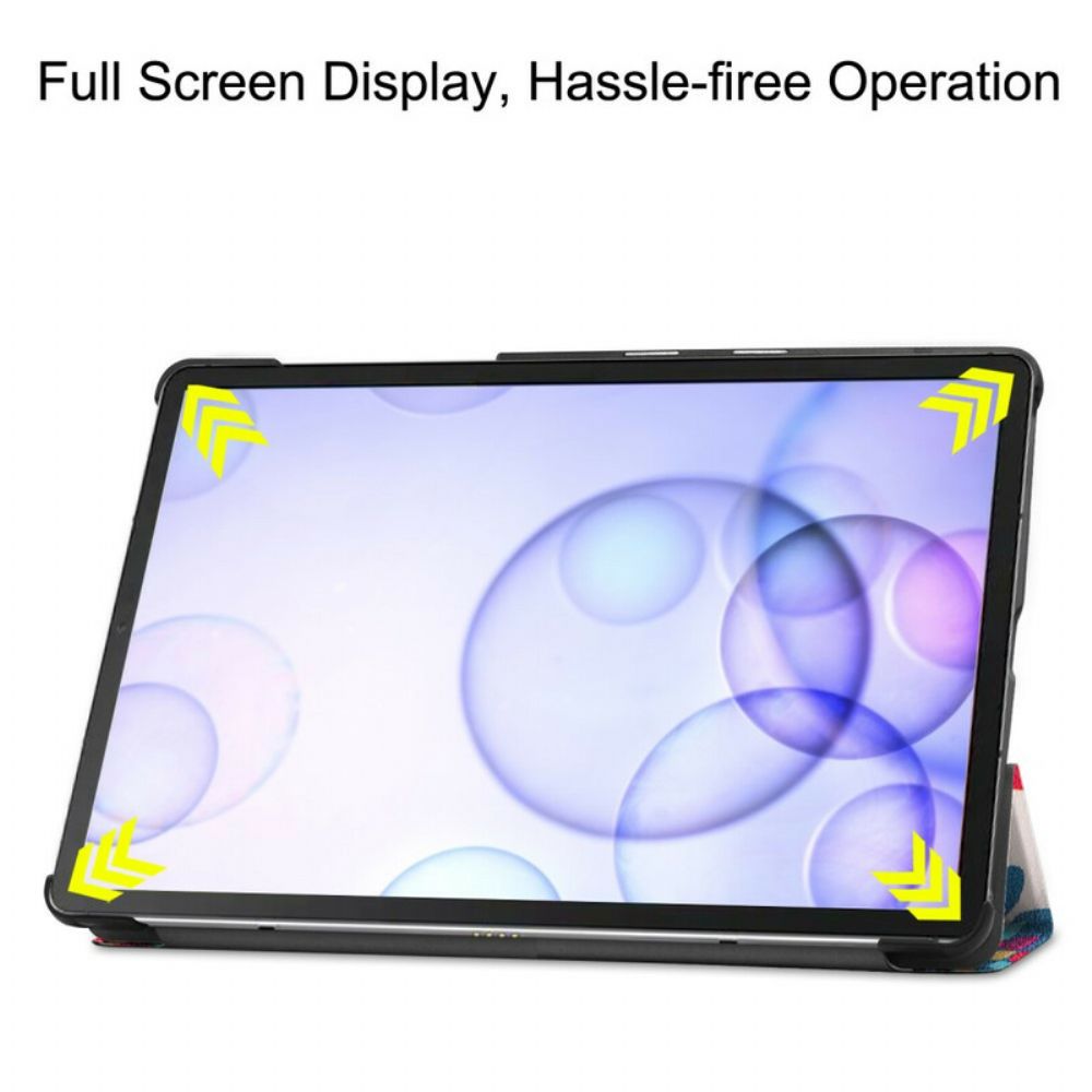 Schutzhülle Für Samsung Galaxy Tab S6 Retro Schmetterlinge Und Blumen